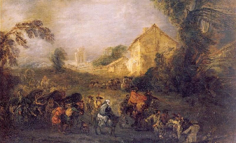 WATTEAU, Antoine The Burdens of War oil painting picture